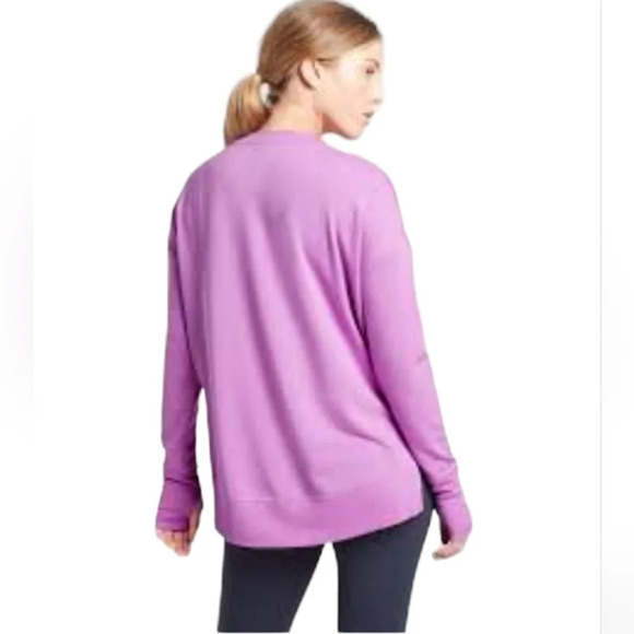 Athleta Coastal Luxe Super Soft Modal Blend Sweatshirt in Plumeria Purple Sz XS - Picture 3 of 11